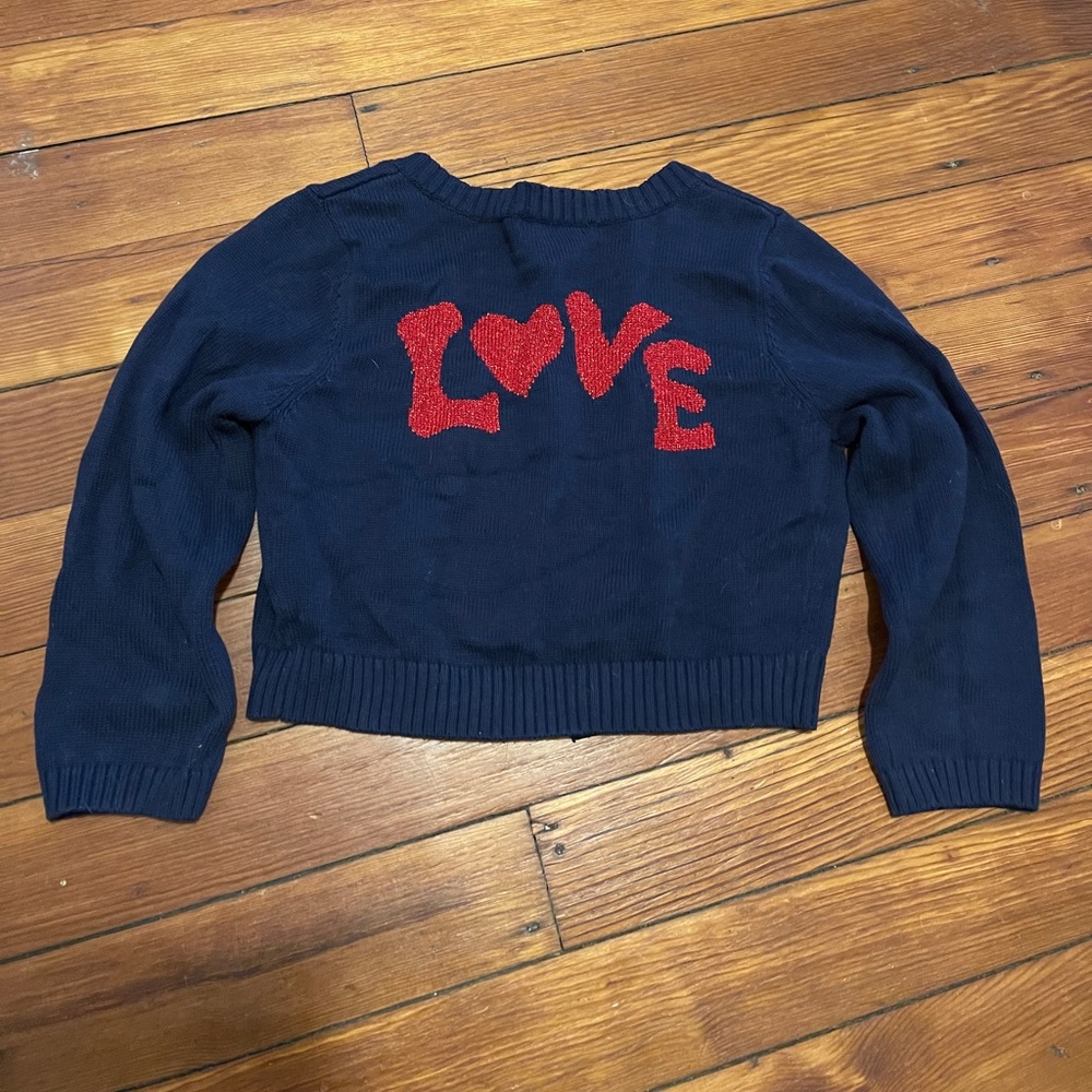 Betsy Johnson Love Cropped Cardigan
